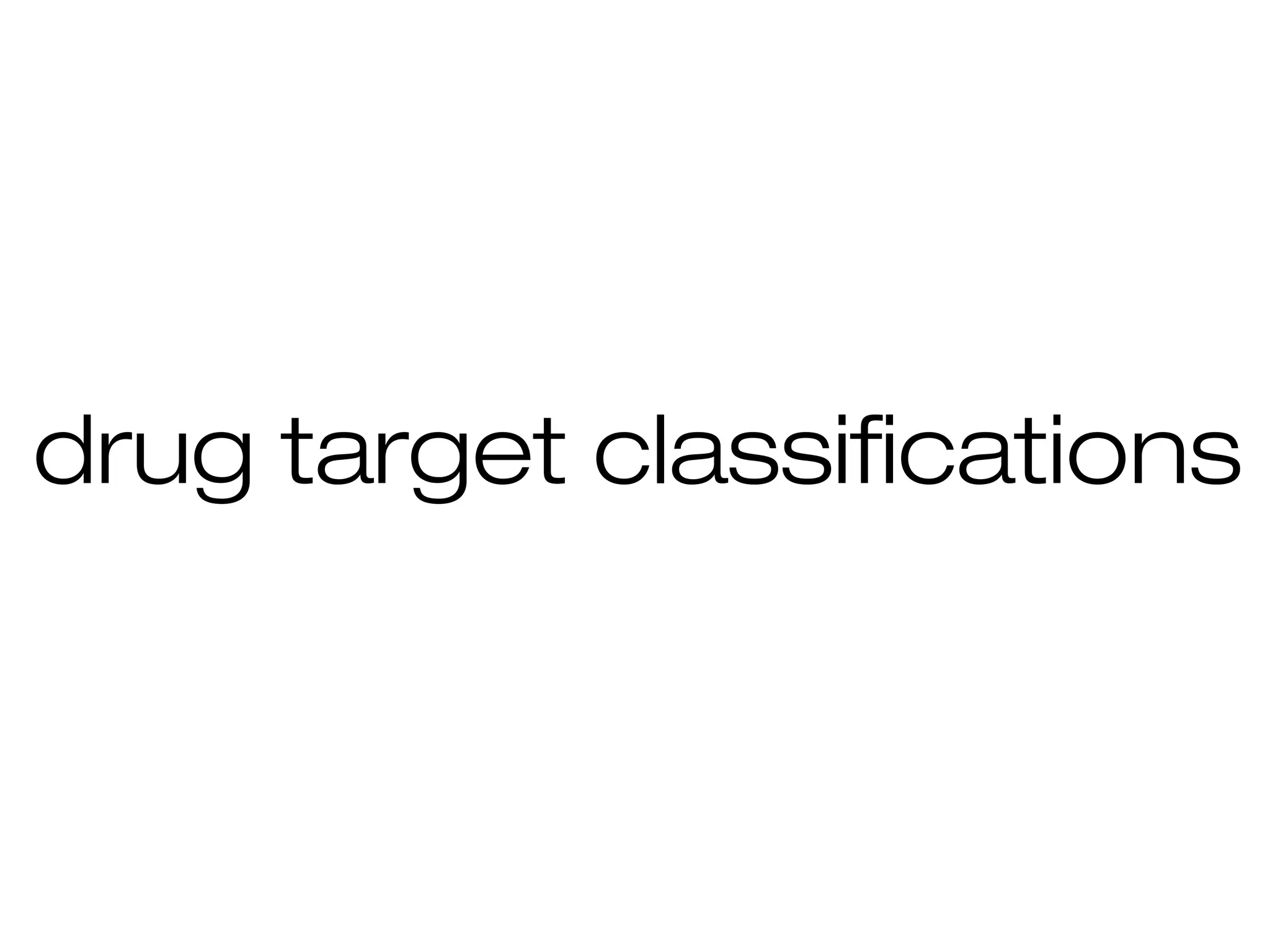 drug target classifications