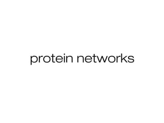 protein networks
 
