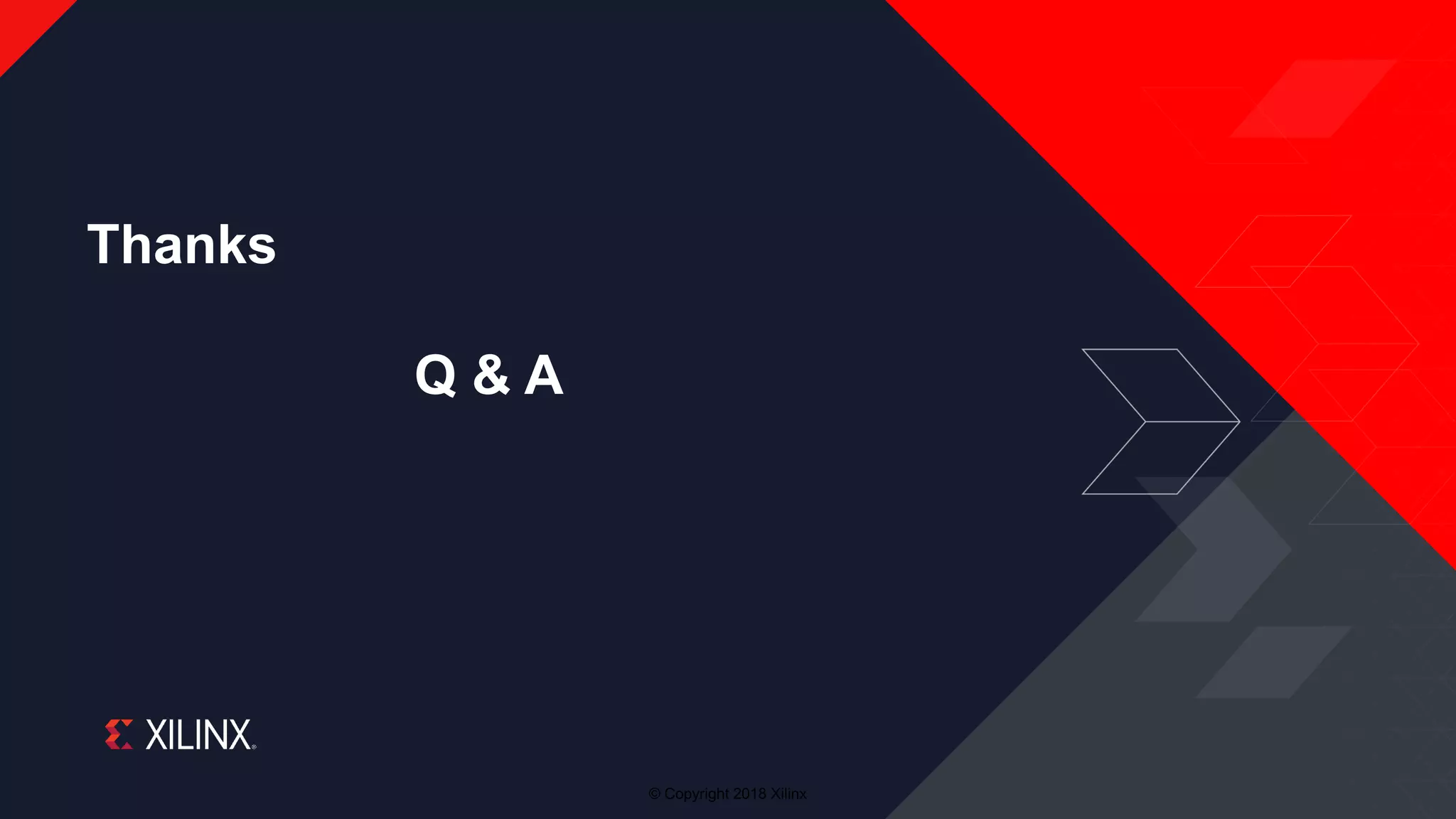 © Copyright 2018 Xilinx
Thanks
Q & A
 