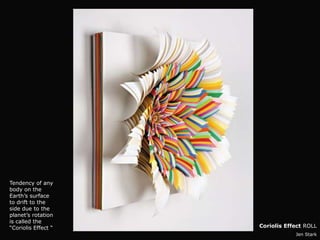 Tendency of any
body on the
Earth’s surface
to drift to the
side due to the
planet’s rotation
is called the
“Coriolis Effect “   Coriolis Effect ROLL
                                 Jen Stark
 