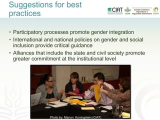 Gender-inclusive climate change policies in Latin America