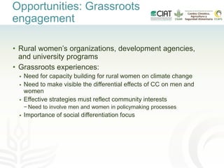 Gender-inclusive climate change policies in Latin America