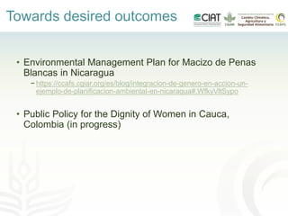 Gender-inclusive climate change policies in Latin America