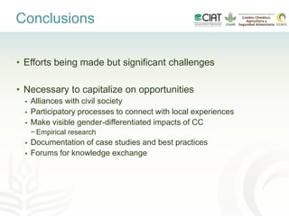 Gender-inclusive climate change policies in Latin America