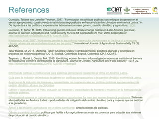 Gender-inclusive climate change policies in Latin America