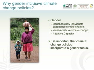Gender-inclusive climate change policies in Latin America