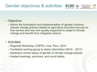 Gender-inclusive climate change policies in Latin America