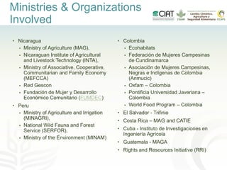 Gender-inclusive climate change policies in Latin America