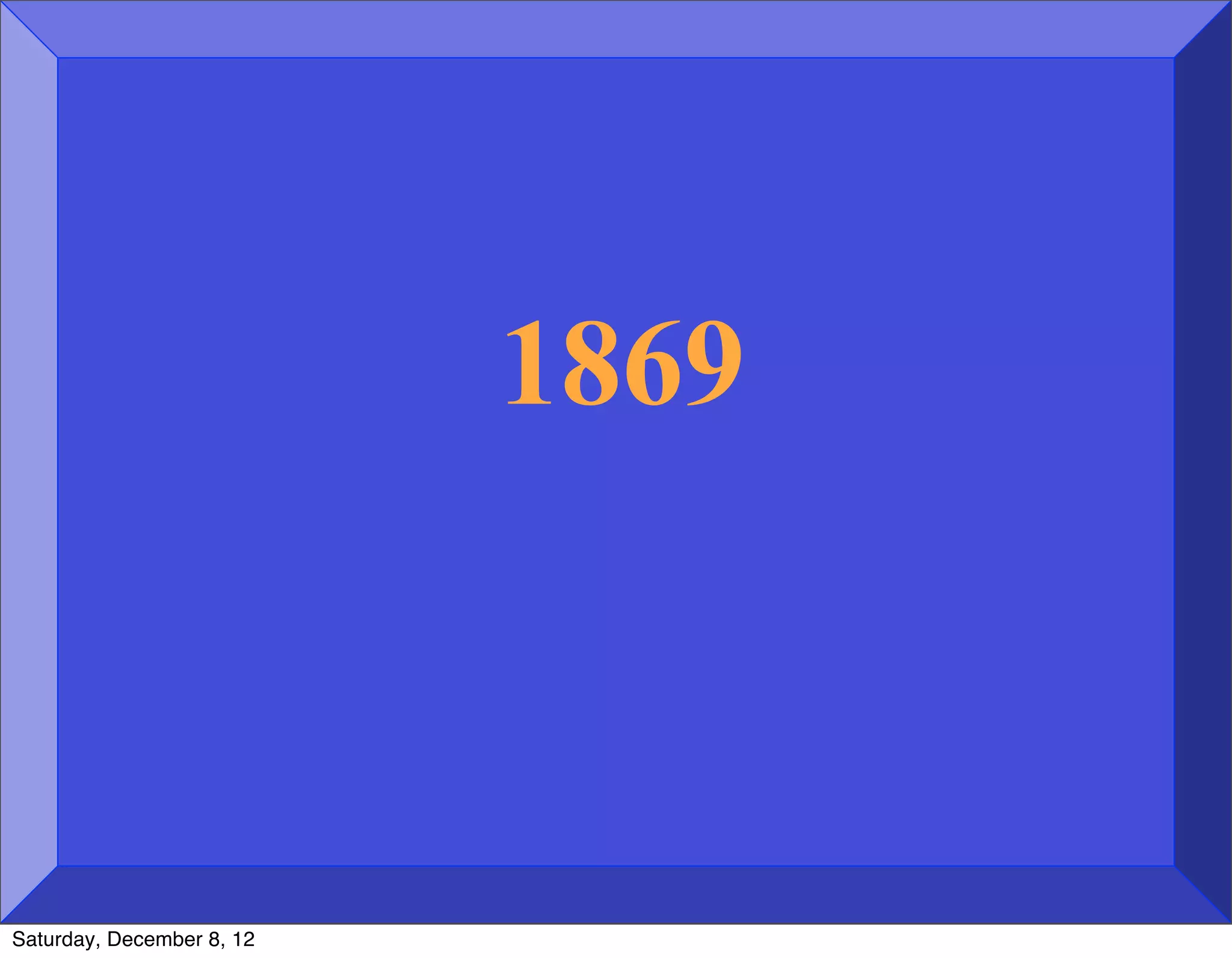 1869



Saturday, December 8, 12
 