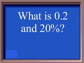 What is 0.2 and 20%? 