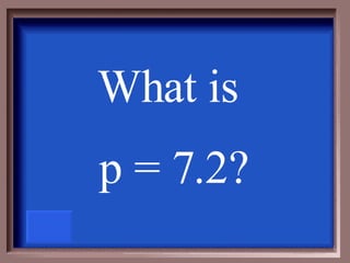 What is  p = 7.2? 