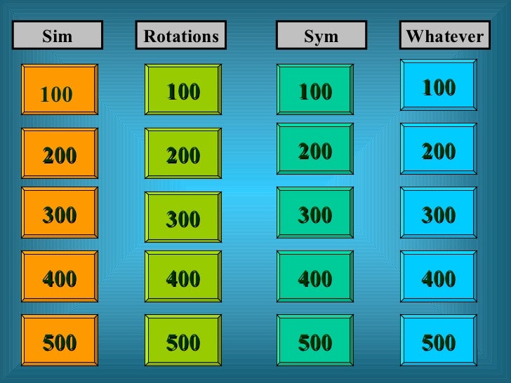 Jeopardy math 9 unit7 quiz