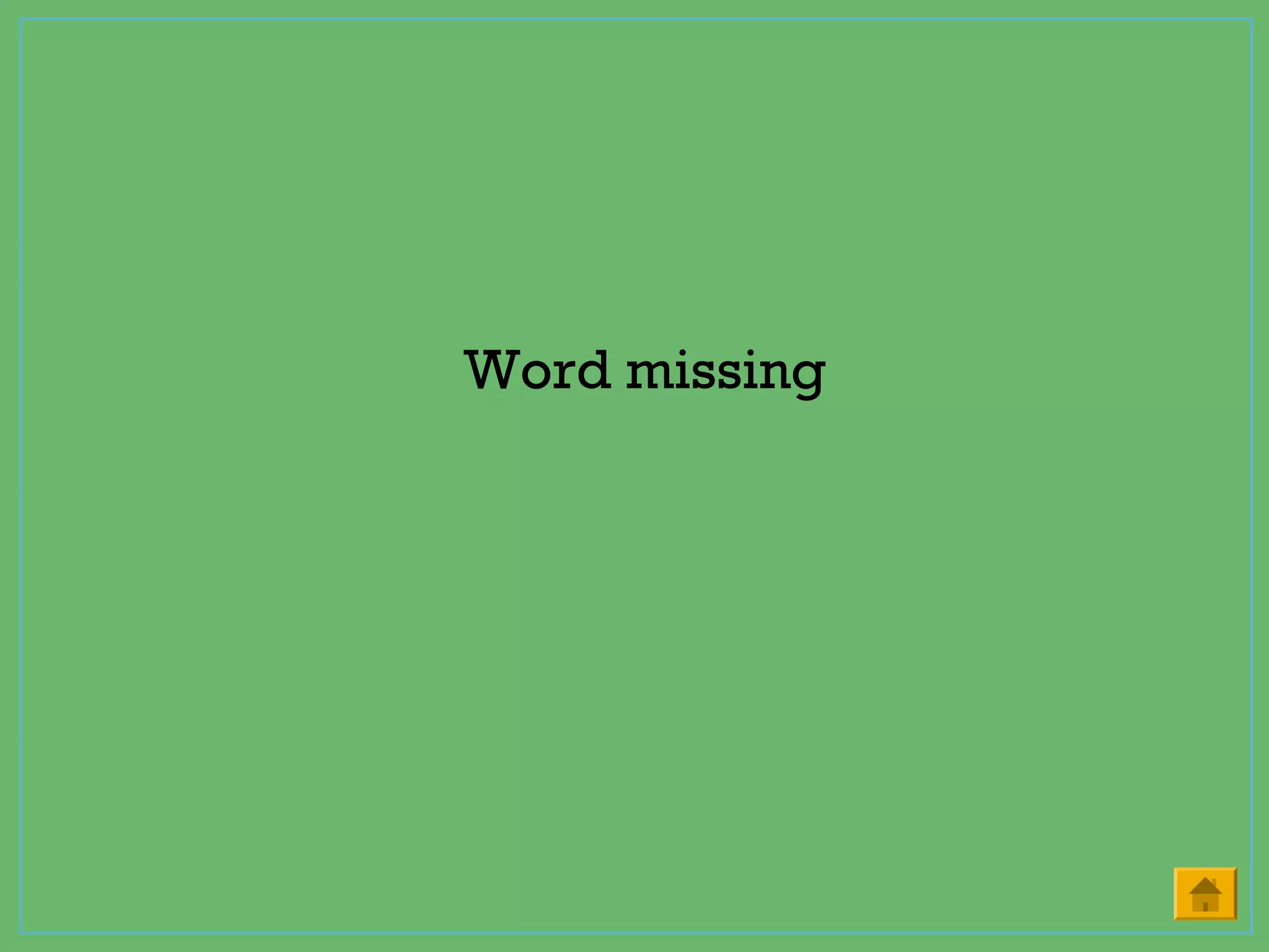 Word missing
 