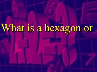 What is a hexagon or a pentagon? 