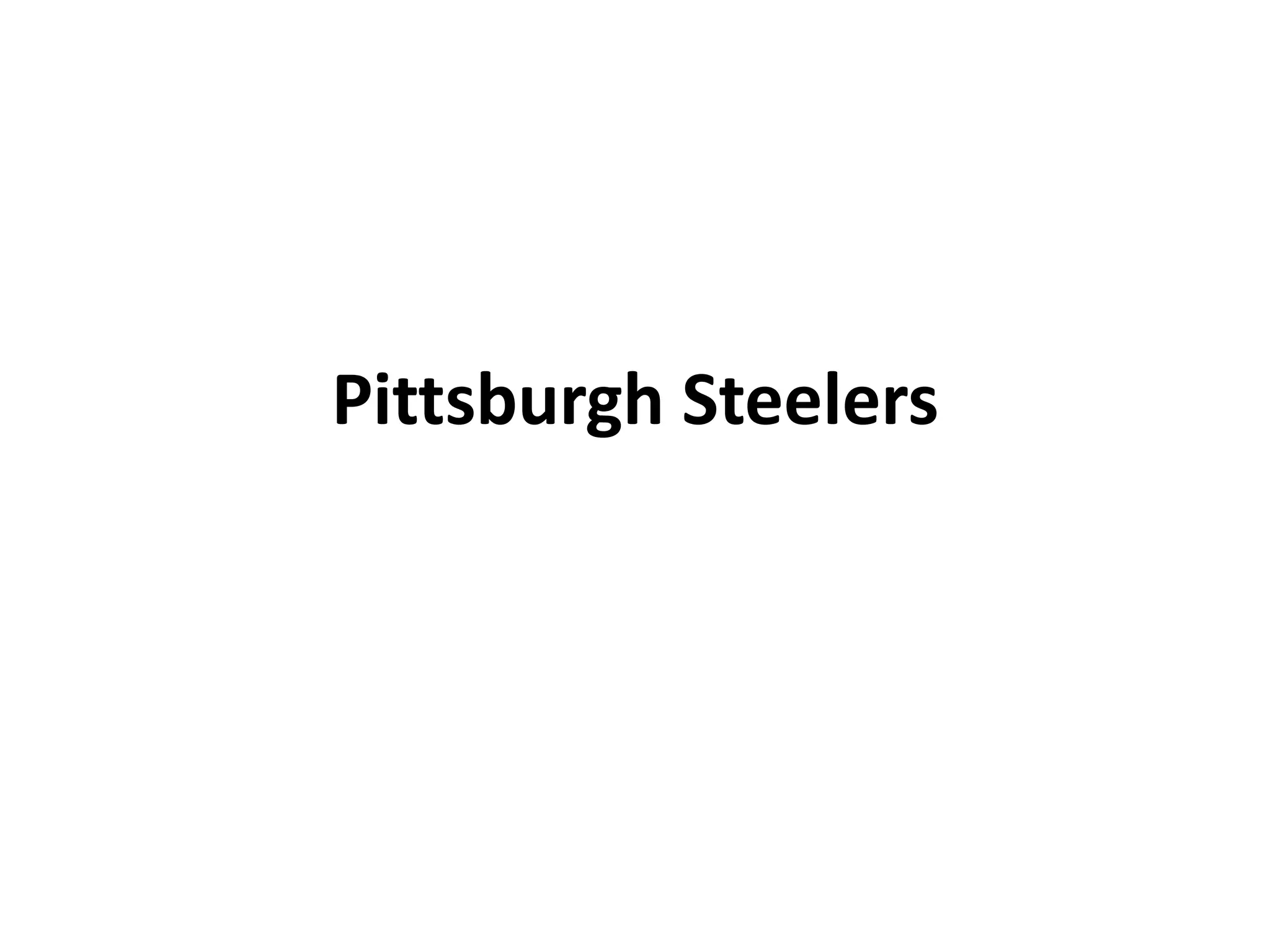 Pittsburgh Steelers
 