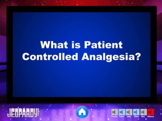 Cheer SilenceLoseTimer BooTheme
What is Patient
Controlled Analgesia?
 