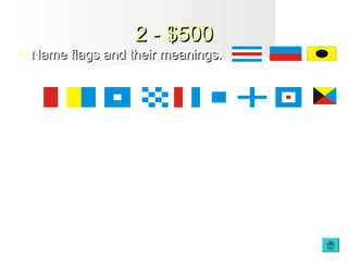 2 - $5002 - $500
 Name flags and their meanings.Name flags and their meanings.
 