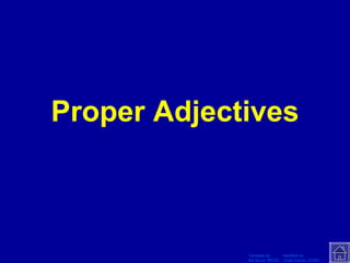 Proper Adjectives 