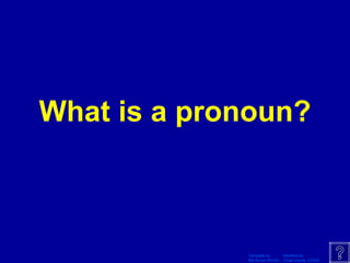 What is a pronoun? 