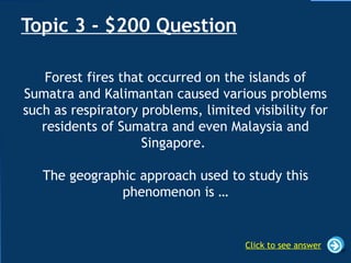 Jeopardy Game - Geography. Secondary Level | PPTX