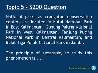 Jeopardy Game - Geography. Secondary Level | PPTX