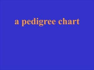 a pedigree chart
 