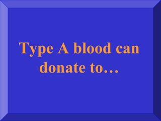 Type A blood can
donate to…
 