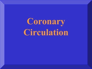 Coronary
Circulation
 
