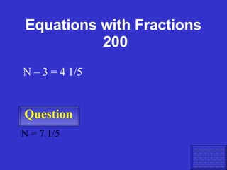Jeopardy Mathathon Fractions