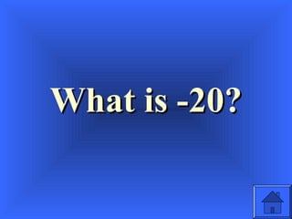 What is -20?What is -20?
 