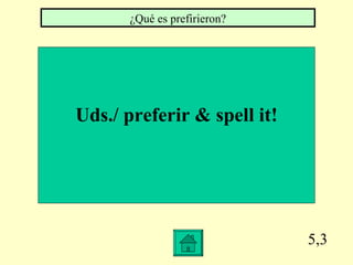 5,3 Uds./ preferir & spell it! ¿Qué es prefirieron?
