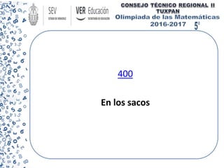 400
En los sacos
 
