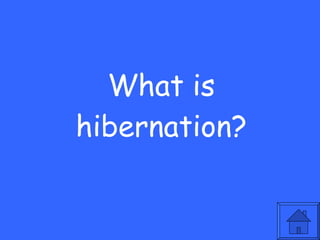 What is hibernation? 