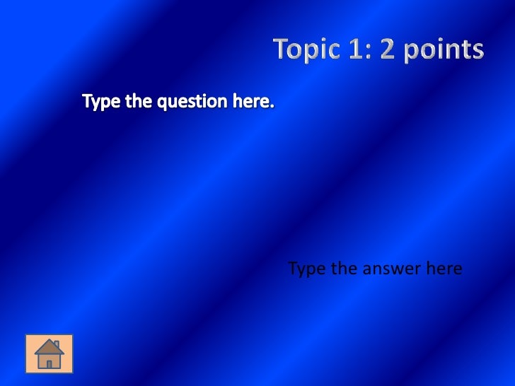 jeopardy template 4 topic jeapordy template