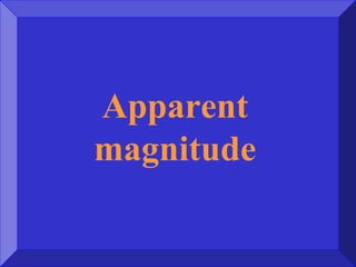 Apparent
magnitude
 