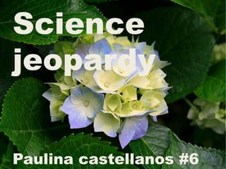 Science
jeopardy


Paulina castellanos #6
 