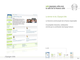 Investissement Socialement Responsable - J'Epargne Utile 2009