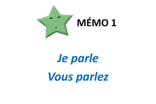 MÉMO 1Je parleVous parlez