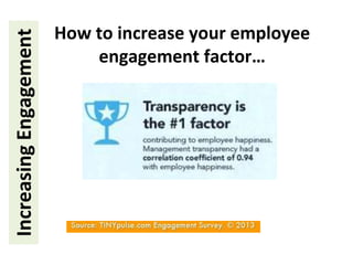 IncreasingEngagement How to increase your employee
engagement factor…
 