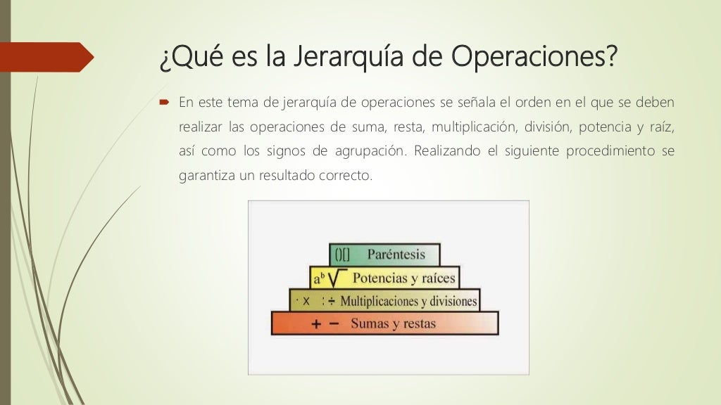 Jerarquia de las operaciones