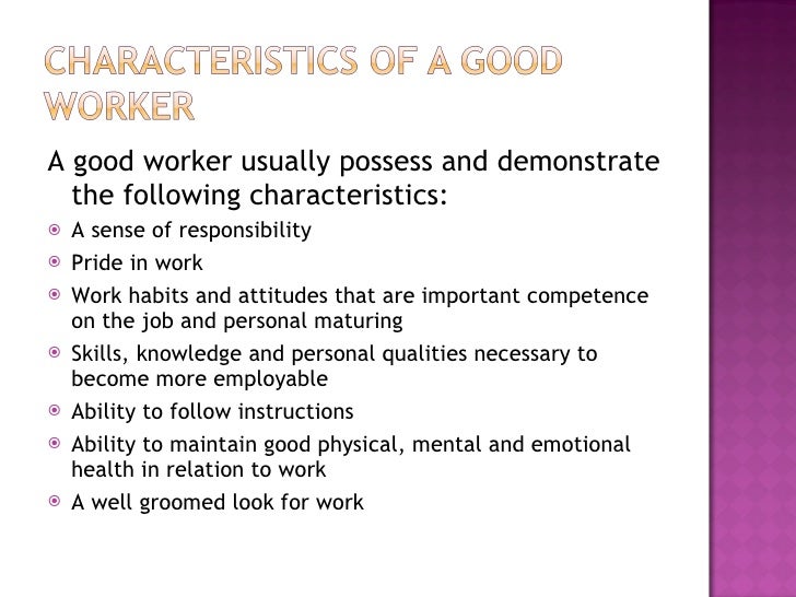 good worker qualities