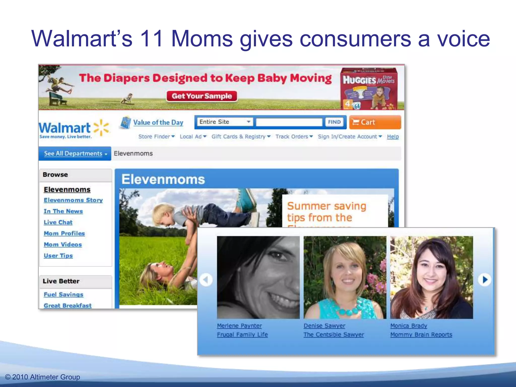 Walmart’s 11 Moms gives consumers a voice