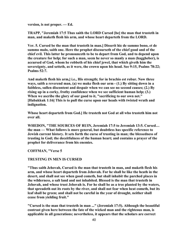 Jeremiah 17 commentary pdf