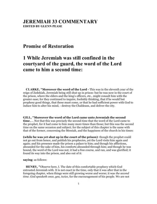 Jeremiah 33 Commentary Pdf