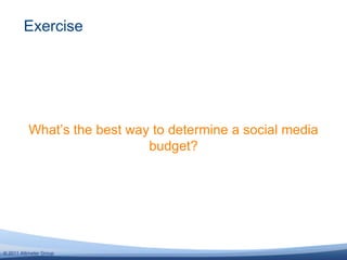 What’s the best way to determine a social media budget?Exercise