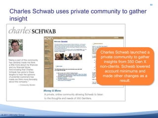 AmEx’s Members Project leverages cause marketing 74AmEx’s charity project relies on Take Part as a platform, which doesn’t leverage social media as well as Chase’s Community Giving program. Voters do no have to Like its fan page to vote, and sharing is not a primary feature. 