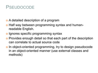 Jeremiah Yancy - Objectives for Software design and testing | PPT