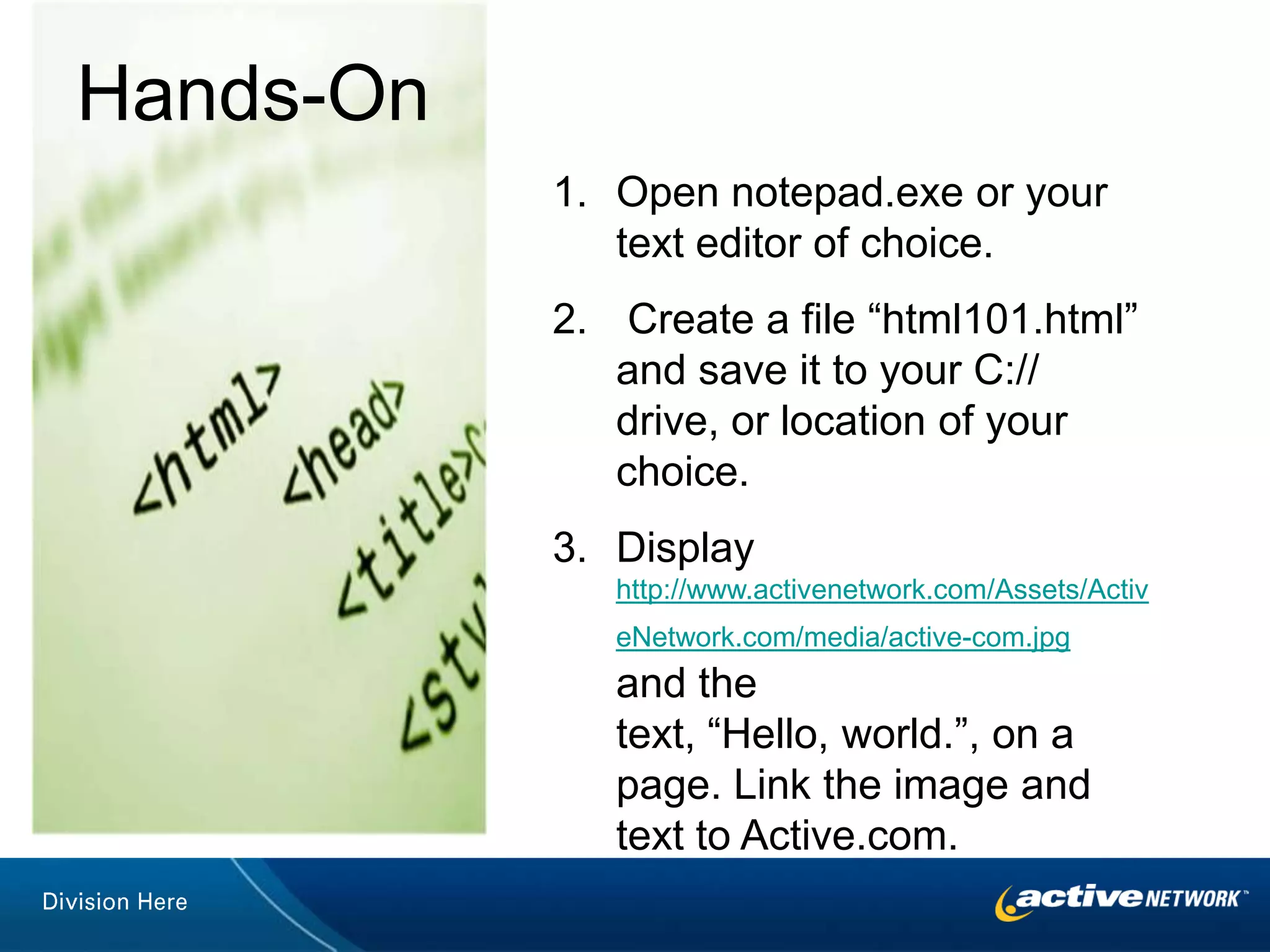  Tags are in lower-case
