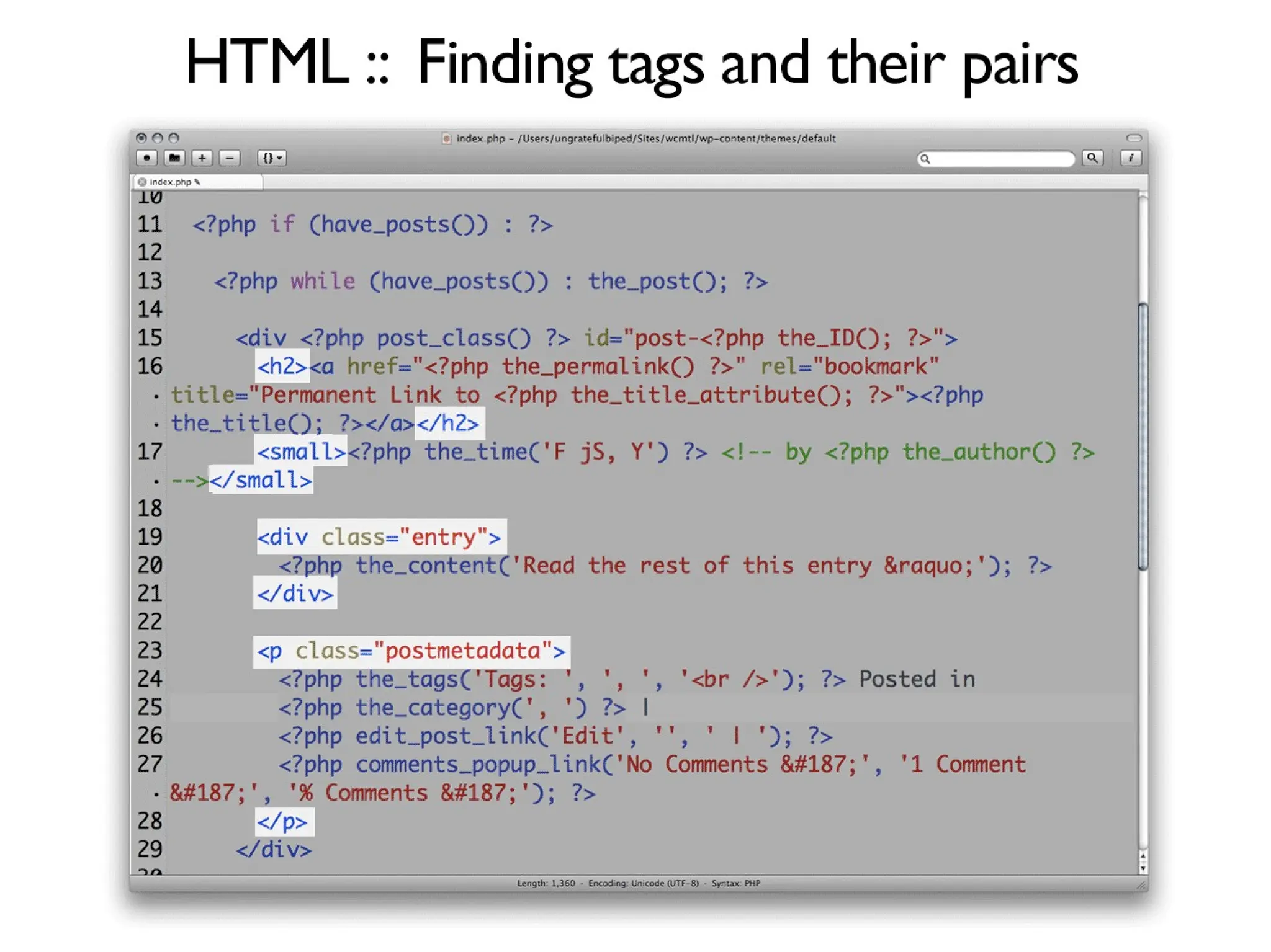 WordPress Theming for Epic n00bs: Intro to Template Tags, Themes and PHP