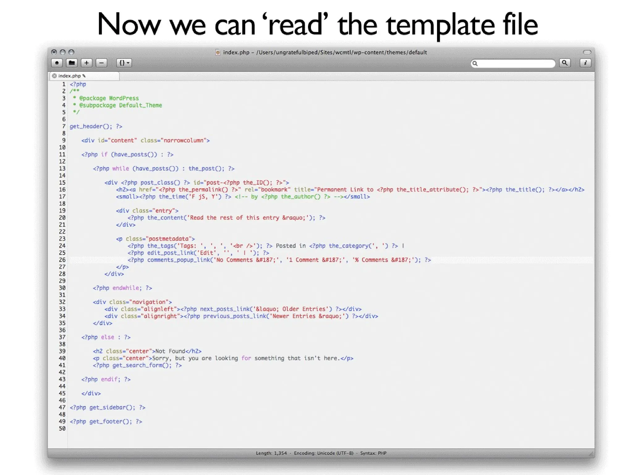 WordPress Theming for Epic n00bs: Intro to Template Tags, Themes and PHP